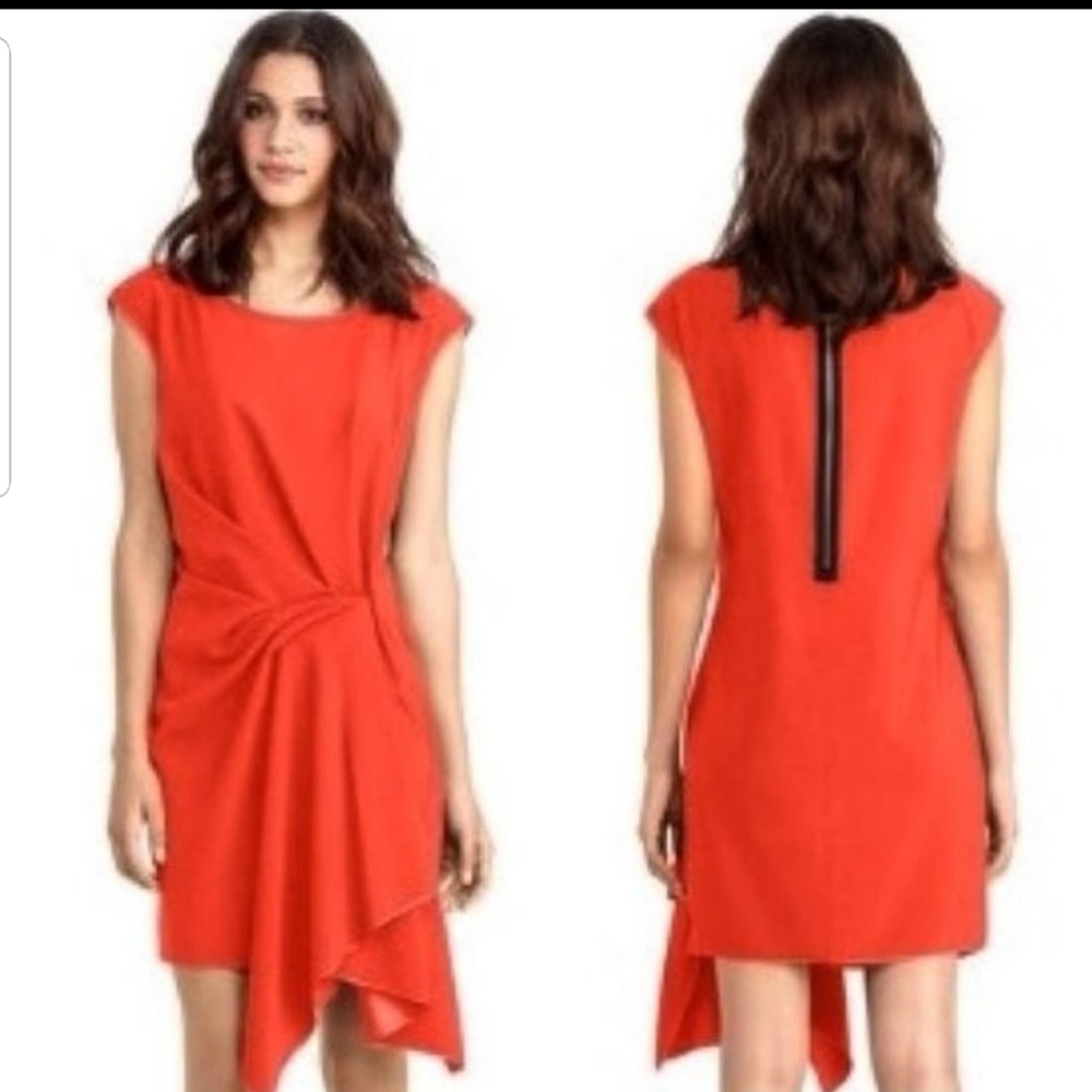 NWOT Rachel Roy Assymetrical Red Cocktail Dress